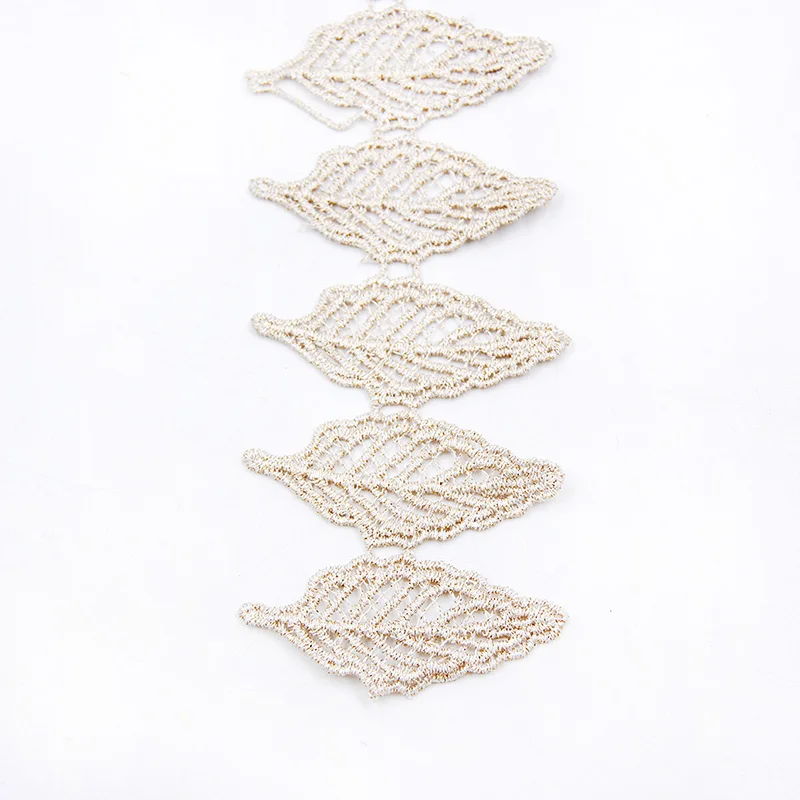 30pcs 30 шт./лот, кружевная ткань с золотыми листьями и цветами, кружевная лента для дома, сделай сам, швейное украшение, свадебная одежда, товары для декора ручной работы - Цвет: 30pcs
