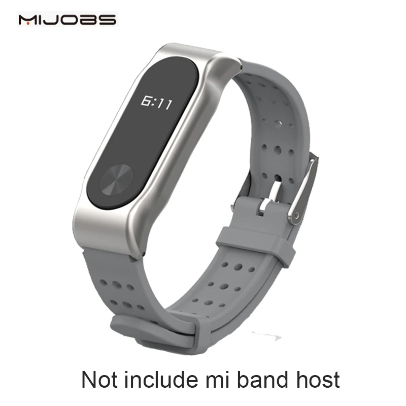gray Xiaomi mi Band 2 Браслет ремешок mi band 2 спортивный браслет металлический ремешок сменный смарт-браслет аксессуары для mi Band 2 - Цвет: gray