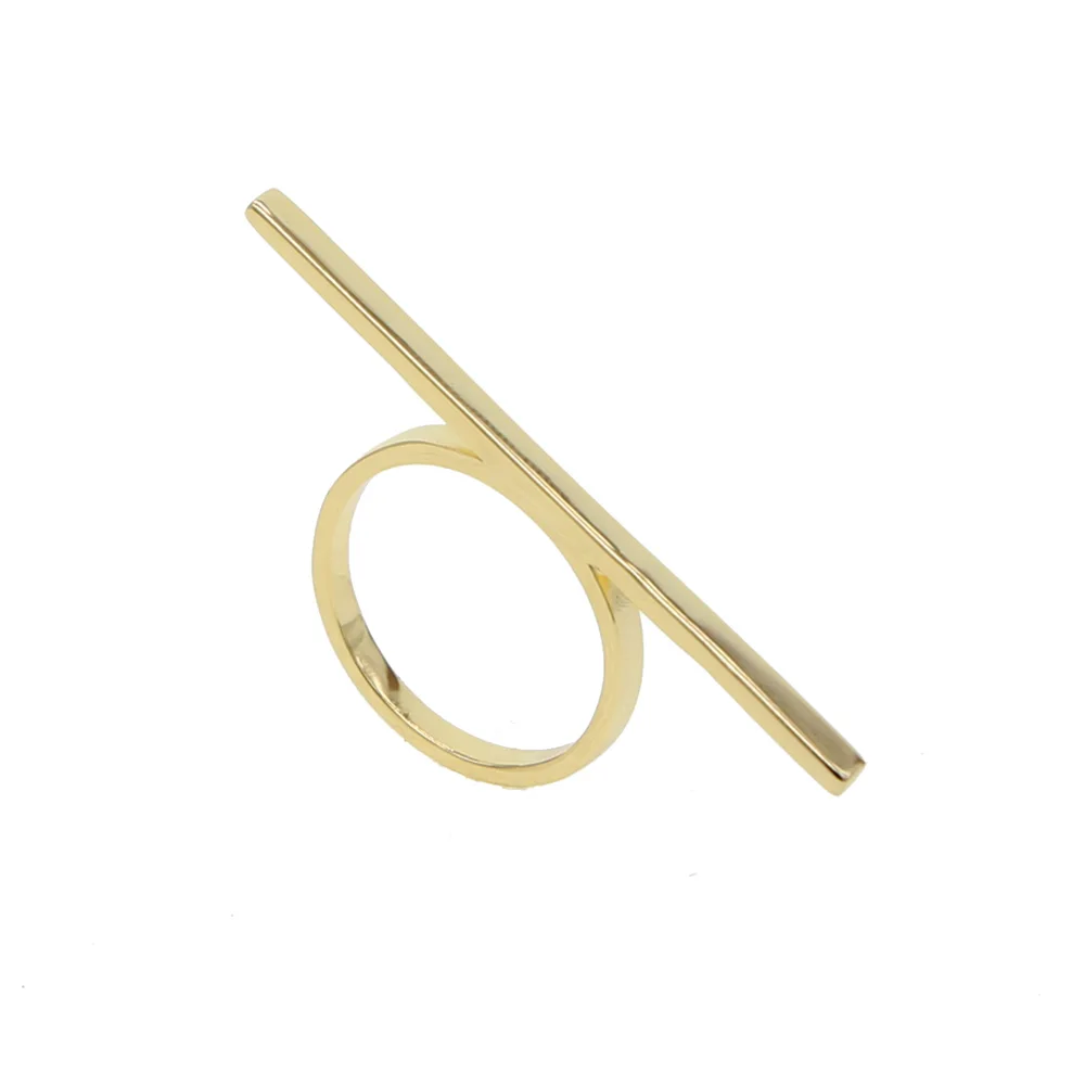 Полированный геометрический золотое покрытие цвет модные длинные бар Тощий три