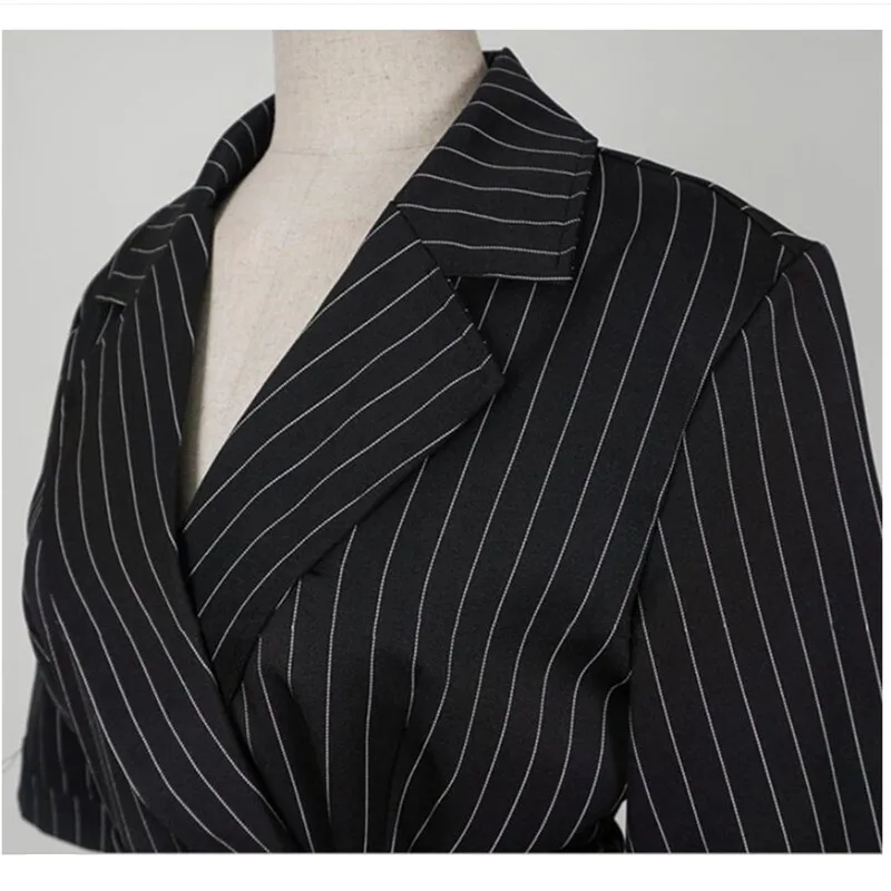 Женский облегающий офисный комбинезон RUGOD повседневный с отворотом и поясом лето