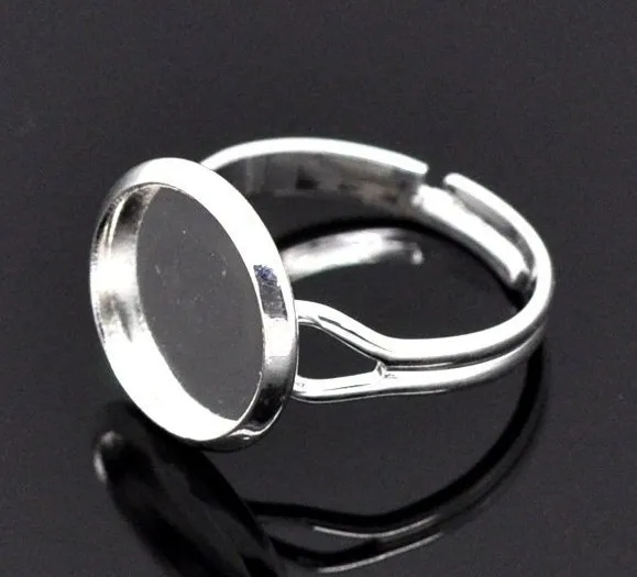 

Free shipping! 12 mm high quality copper plating silver Ring circle base blank act the role ofing is tasted The circular