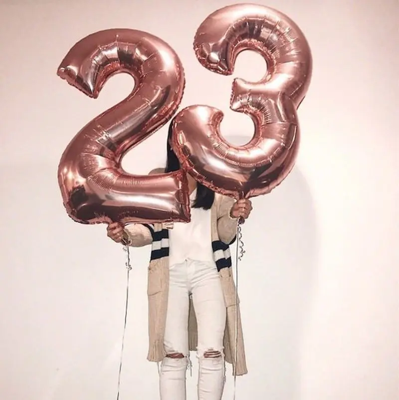 

1 Pc 32 40 Inch Big Foil Birthday Balloons Number Balloon Figures Happy Birthday Party Decorations Kid Baloons Birthday Balon