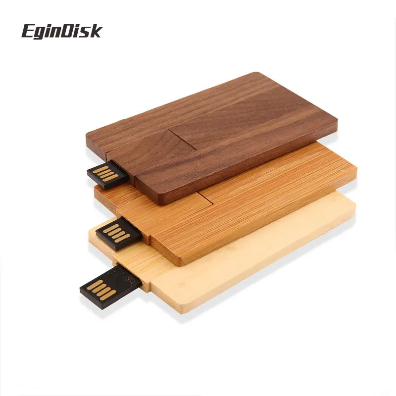 EginDisk деревянный кредитная карта Usb флеш-накопитель ручка с заказным логотипом
