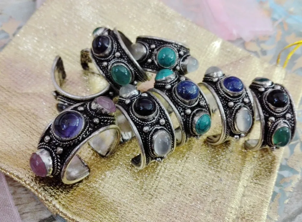 1 шт. случайные поставки модное тибетское серебряное кружевное кольцо из