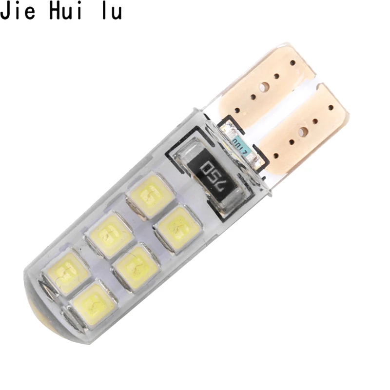 1 шт. T10 12smd 2835 SMD Автомобильный светодиодный светильник DC 12V W5W 12 светодиодный лампы синий зеленый красный розовый белый желтый
