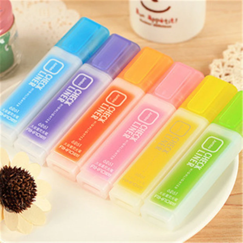 

D301 hobby Stationery small fresh Korean creative student prize big capacity fluorescent pen 6261 study Stationery office