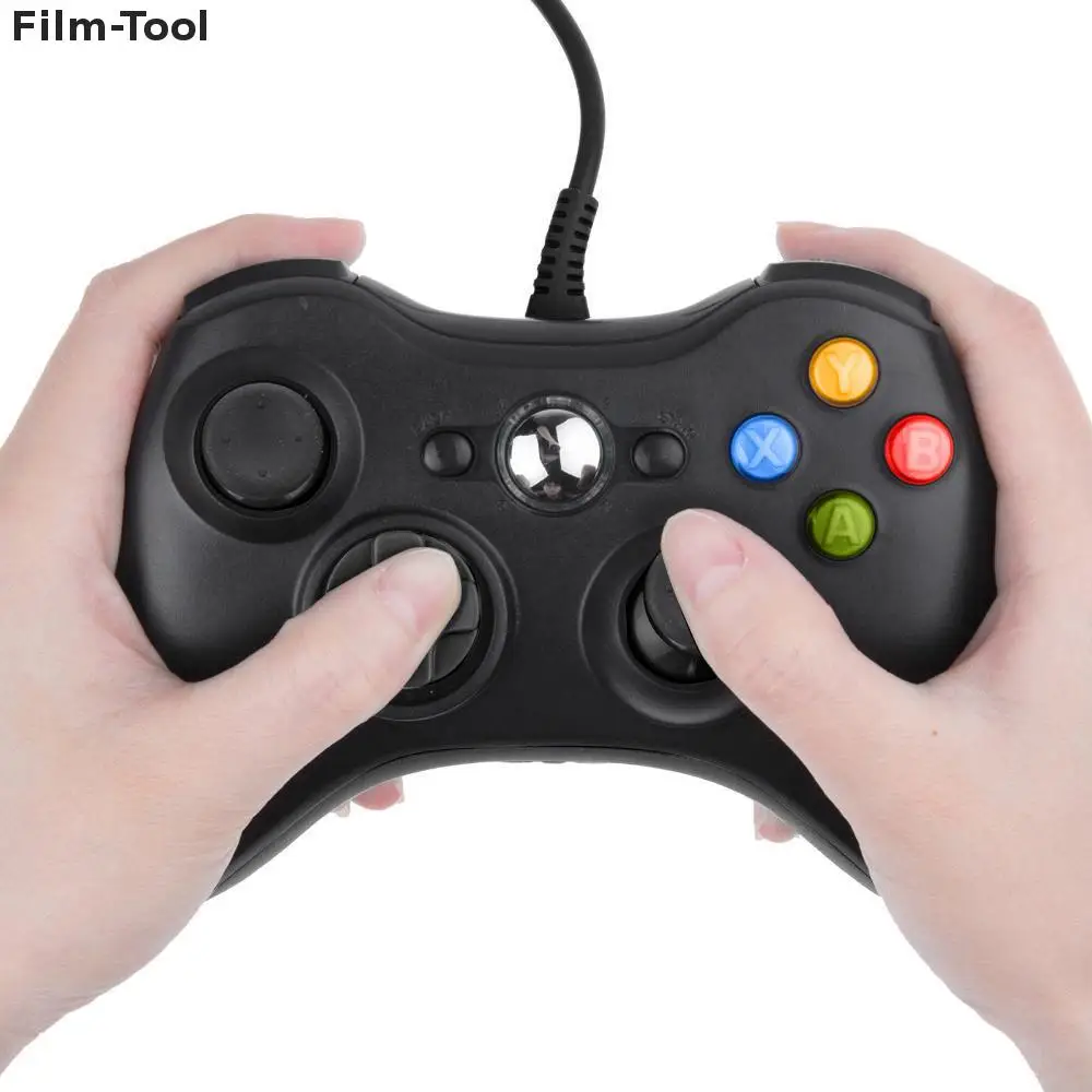 Плёнки инструмент USB проводной Joypad геймпад черный контроллер для Xbox 360 джойстик для служебного Microsoft ПК для Оконные рамы 7/ 8/10
