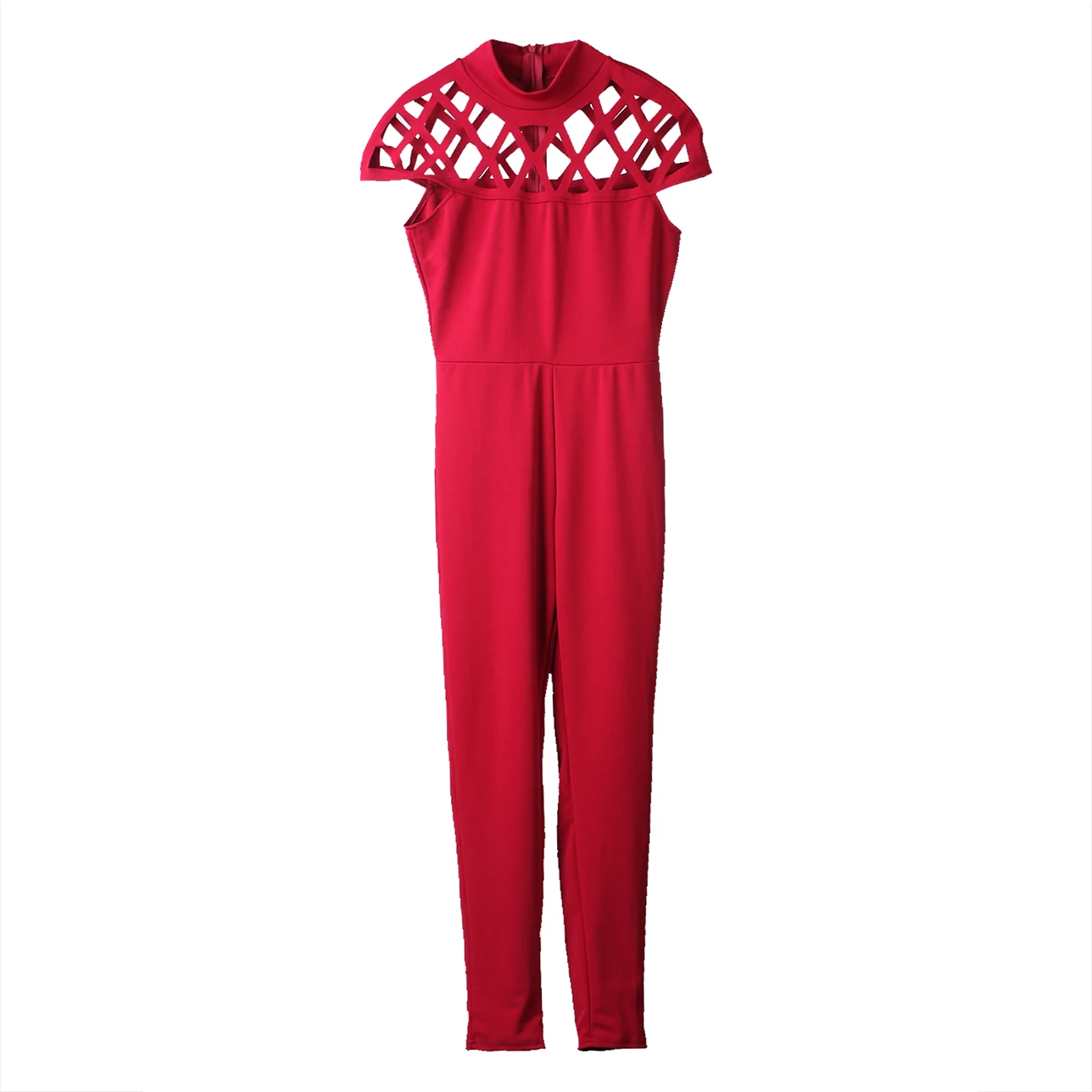 2018 Модные женские колье Высокая шея в клетку рукав Playsuit Дамы Комбинезон