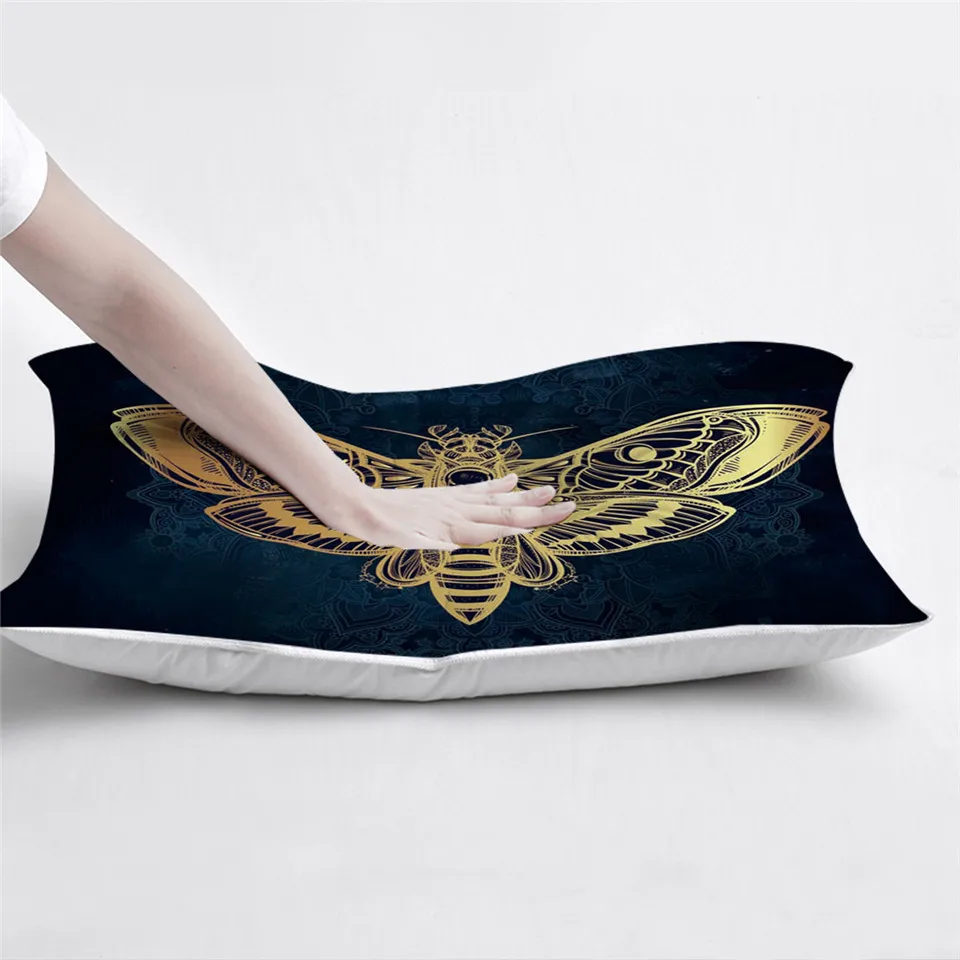 Постельное белье Outlet Death Moth Body Pillow богемное постельное белье бабочка Готический Череп вниз Альтернативная подушка черный белый домашний декор 1 шт