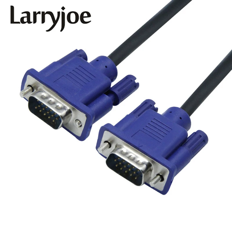 Larryjoe 1 5 m Удлинительный кабель VGA HD 15 контактный штырь провод медный сердечник для