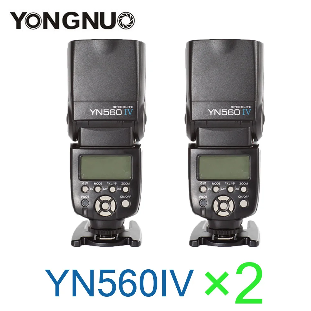 2 шт. YONGNUO YN560 IV YN560IV Универсальная Беспроводная вспышка Master Slave Speedlite для Nikon Canon Olympus