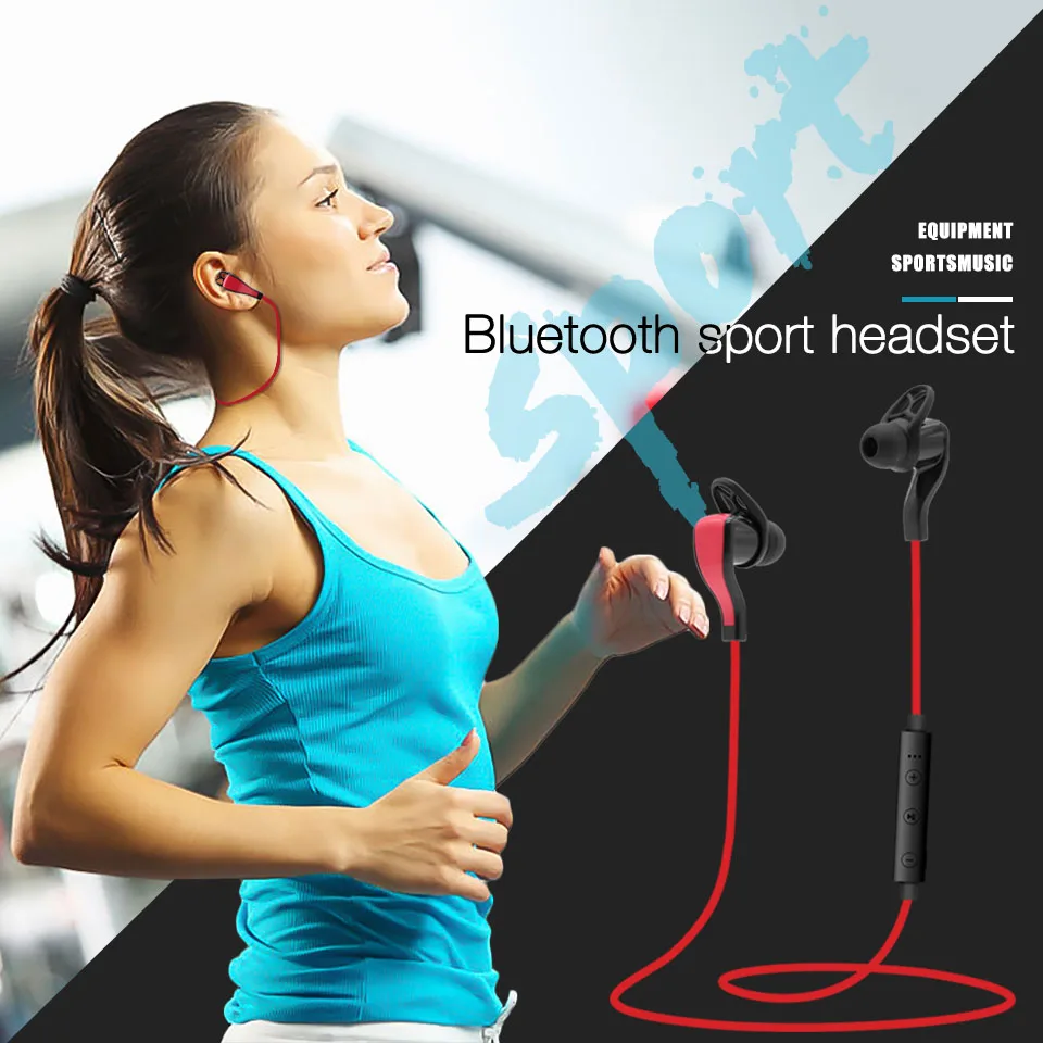 MoreBlue D14 Wireless Bluetooth Earphones Sweatproof Headphones Sport Running Headset HIFI Stereo Bass Earbuds With Mic | Электроника