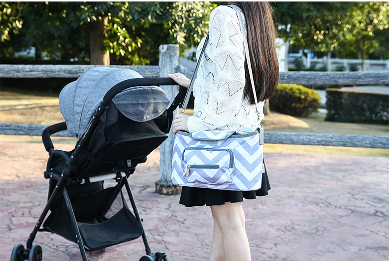 Новая многофункциональная Мумия сумка из узорчатой ткани Mother Care сумки hobo большая дорожная Детские коляски для ухода за ребенком, подвесная сумка для хранения