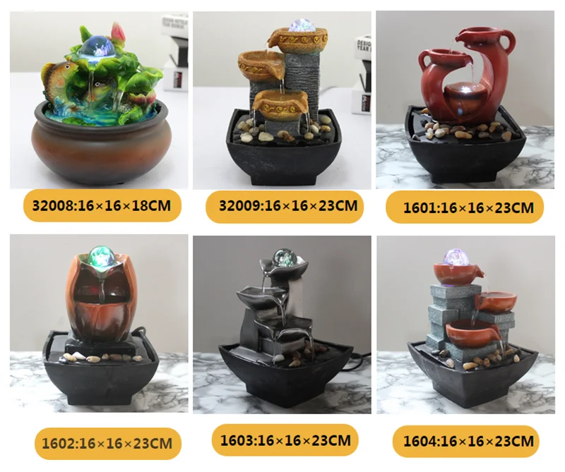 Мини-фонтан 110-220 В элементы воды лотос фэн-шуй хрустальный шар украшение на удачу