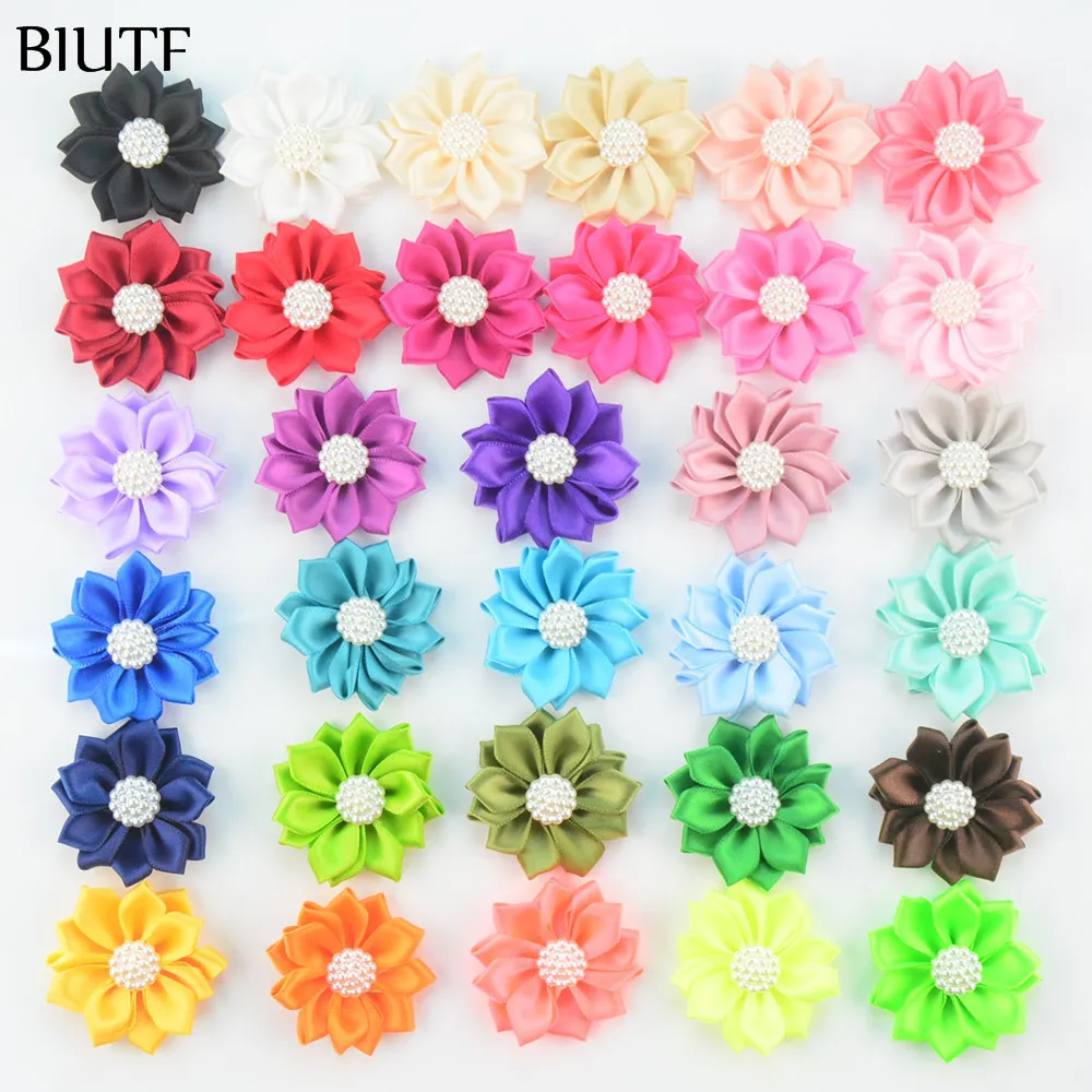 Оптовая Продажа 800 шт./лот 1 8 ''Мини атласная Цветочная лепестковая розетка