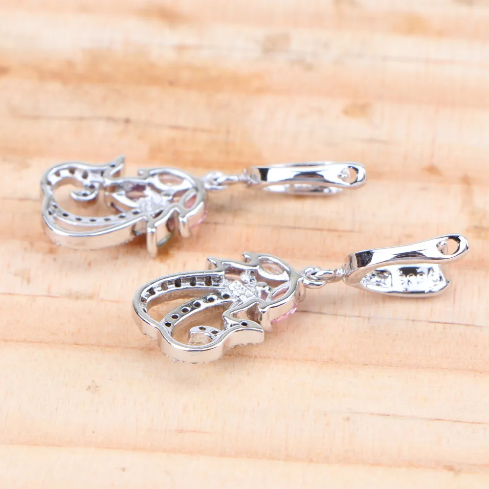 Zirconia Silver 925 Bridal Jewelry Sets For Women Ladies Costume Jewellery Rings Earrings Pendant Wedding Necklace Set Gift Box