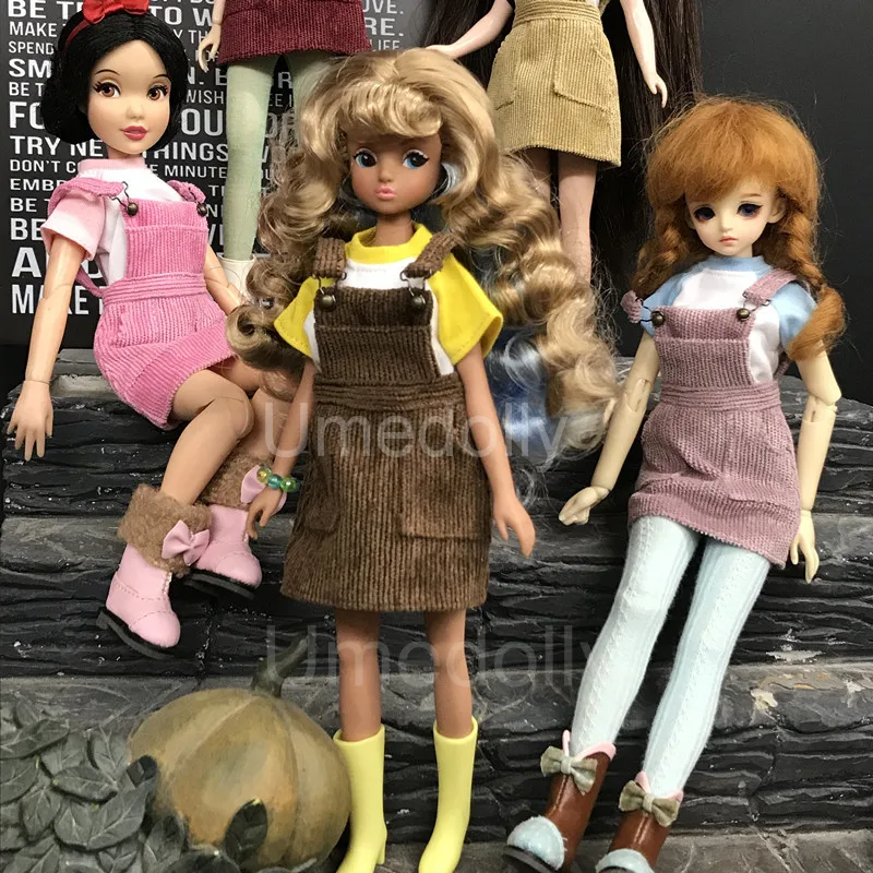 1 шт. вельветовое платье на бретельках для Blyth Momoko Obistu Azone кукла licca одежда 1/6
