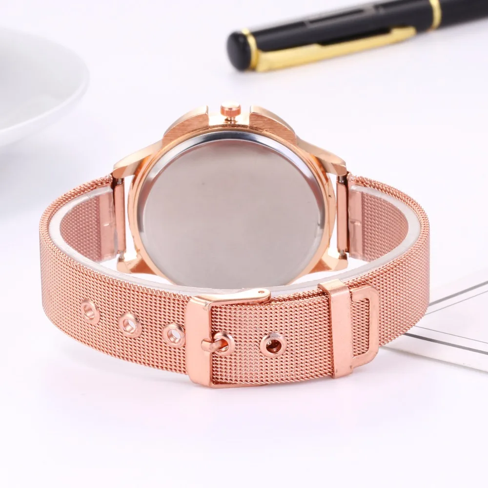 Drop Shipping 2019 Fashion Women Rose Gold Flower Rhinestone Wrist Watches Luxury Casual Female Quartz Watch Relogio Feminino | Наручные