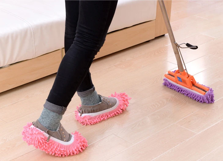 1 пара тапочек для очистки от пыли; домашние тапочки для уборки пола в ванной; тапочки для уборки; тапочки для отдыха; тряпка из микрофибры
