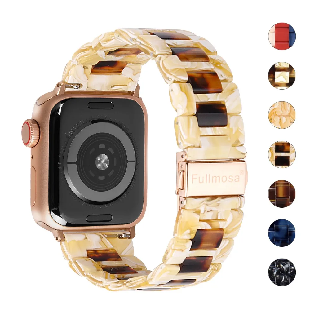 7 цветов Стильный полимерный ремешок, совместимый с Apple Watch 38 мм/40 мм/42 мм/44 мм, Fullmosa яркий полимерный ремешок для iWatch серии 4/3/2