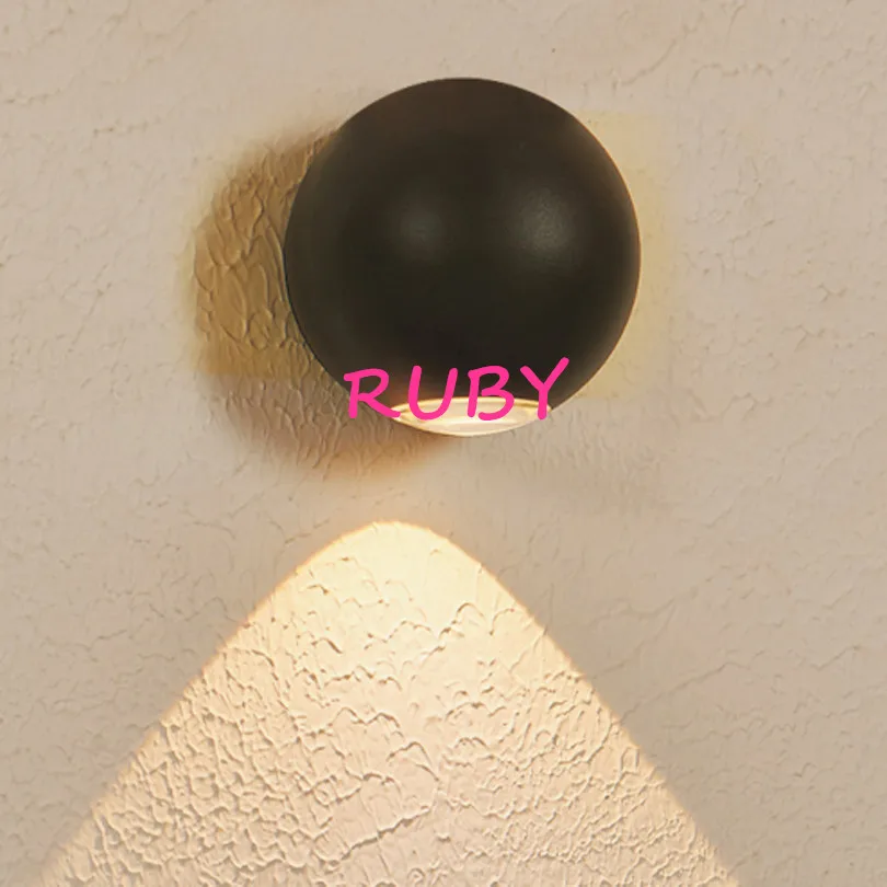 2018 современные уличные настенные светодиодные лампы с креплением в виде Куба 3 Вт