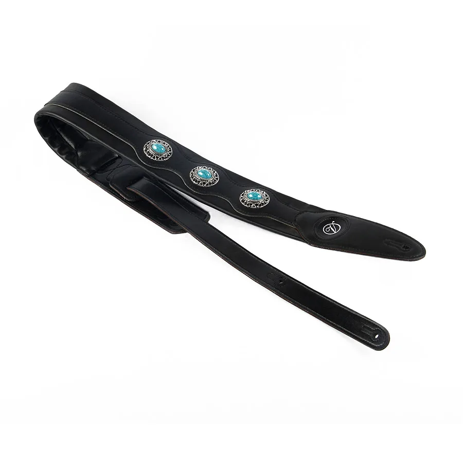 Ремень YUEKO для гитары из мягкой кожи с голубыми бриллиантами высококачественный