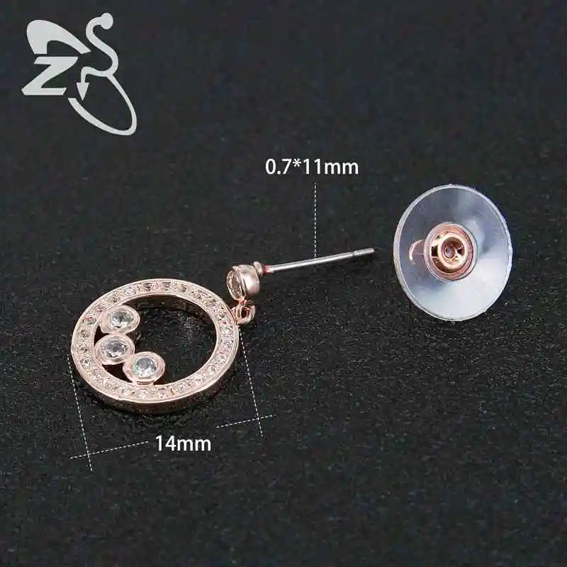 Round Earrings Hollow Ear Pin Crystal For Women Fashion Brincos Piercing Body Jewelry Stud boucle d'oreille | Украшения и