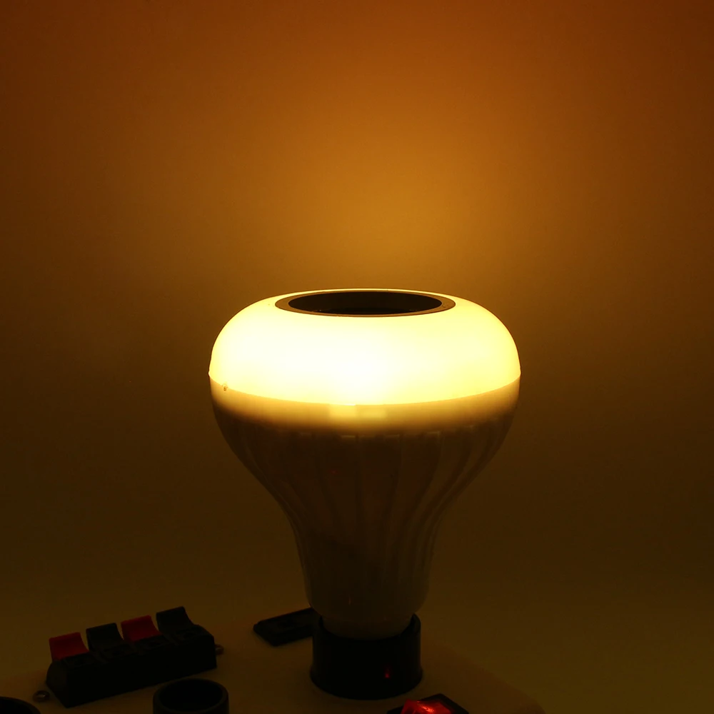 E27 7 Вт Светодиодная лампа RGB свет беспроводной Bluetooth аудио динамик музыка игра