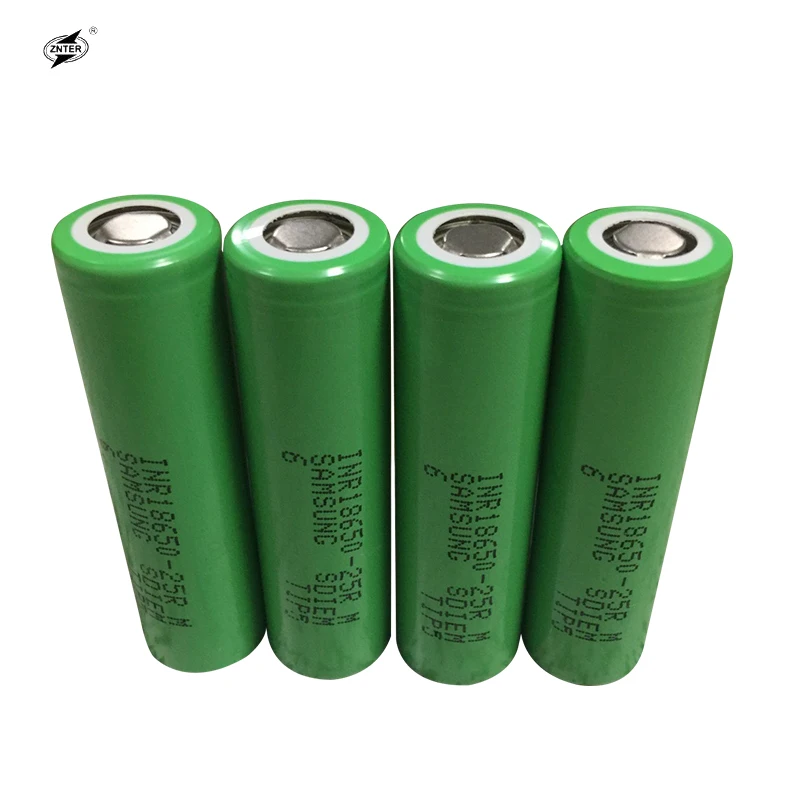 ZNTER 100% Оригинал 3 7 V INR18650 25RM 35A 18650 батарея для Samsung 2500mAh литий ионная игрушечного