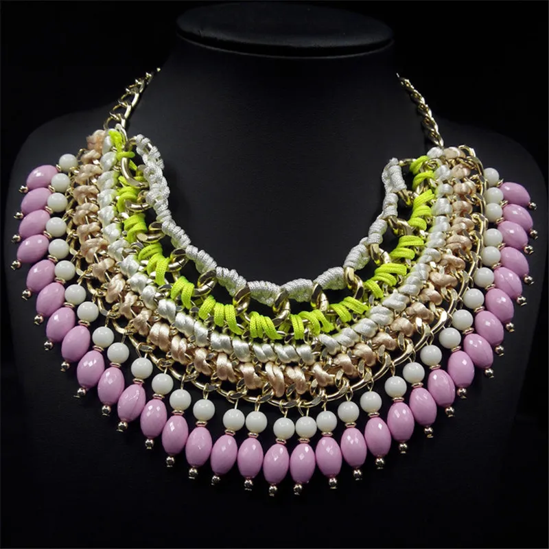 Ручной работы богемные Чокеры ожерелье s Женская мода эффектное капли воды Bib YaoXi