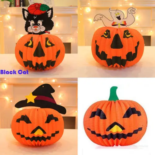 2018 Новое поступление бумажная тыква подвесной фонарь светильник Хэллоуин