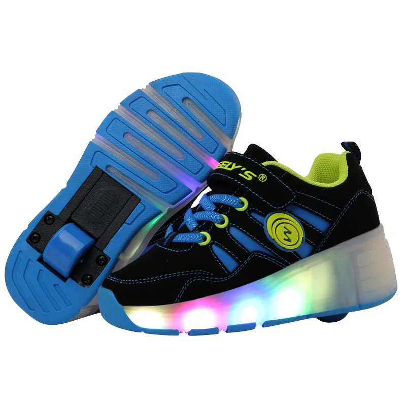 2019 Детские светящиеся кроссовки Heelys с колесами детские роликовые коньки туфли со