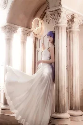 Костюм для косплея Saint Seiya The Lost Canvas Sasha(Athena) белое платье любого размера 11|cosplay