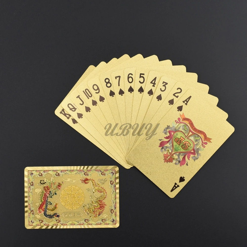 UBUY китайский талисман цветной принт Золотая фольга длинная Фэн Пластиковая