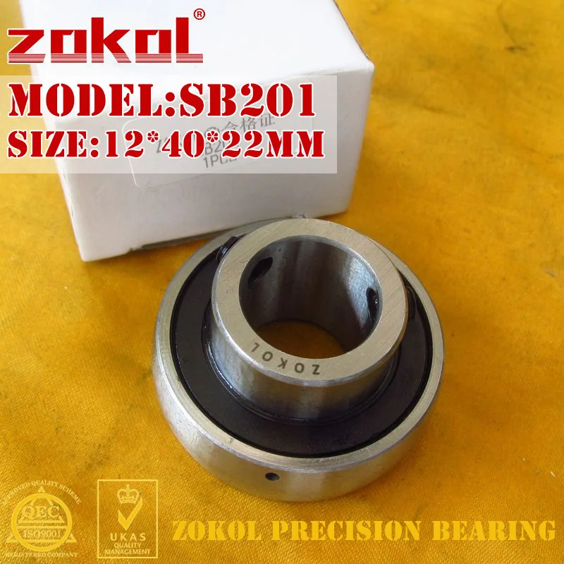 Подшипник ZOKOL SB201 90201 Подушка блок шарикоподшипник 12*40*22 мм|bearing bearing|bearing ballbearing 12 |