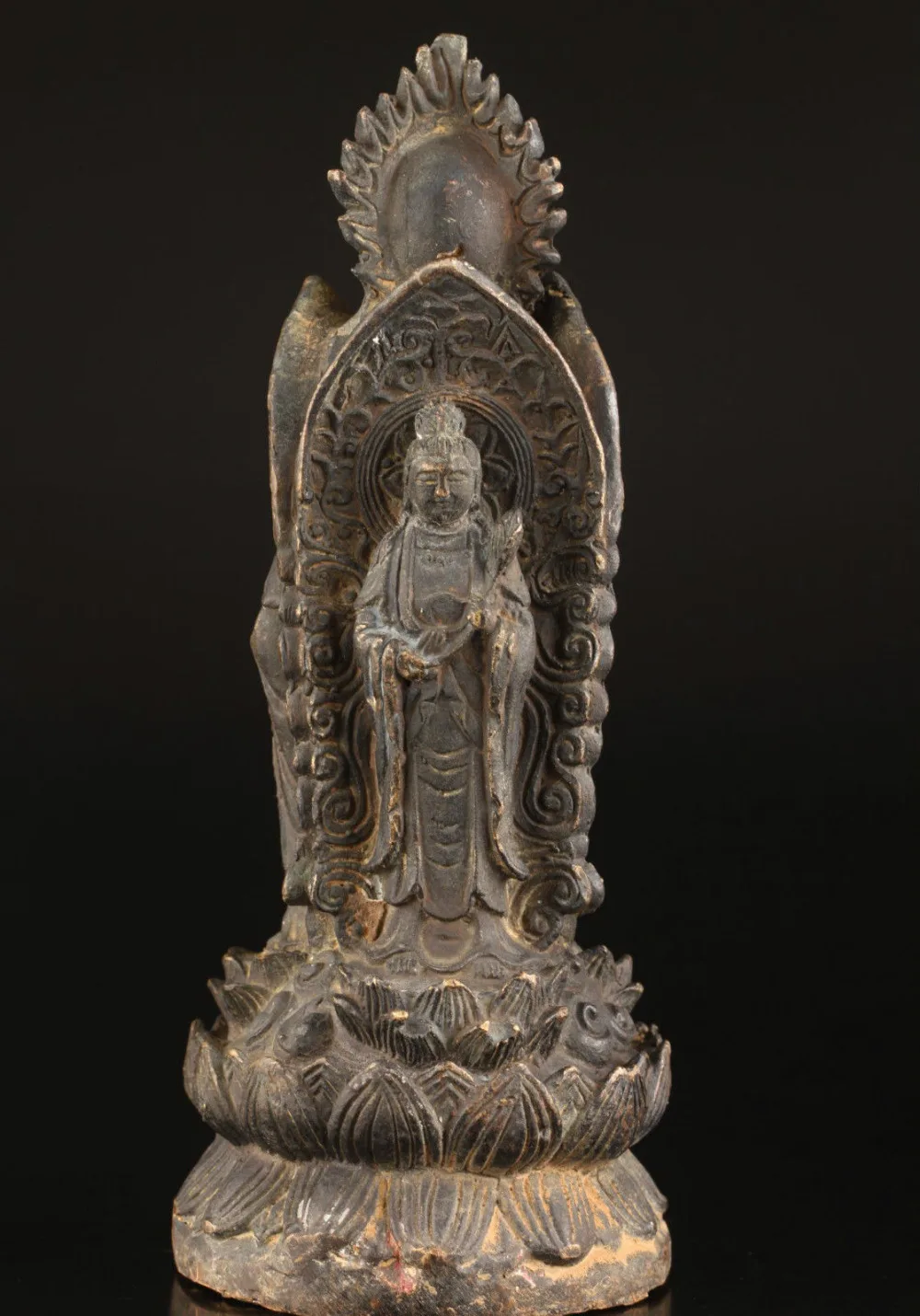 Винтажная Коллекция старое бронзовое литье редкая поклонение трехмерная статуя