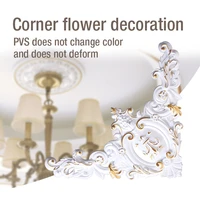 home decor ceiling lamp corner flower decoration stickers furniture decals hollow pvc home accessories diy wood carving flowers