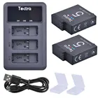 2 шт., аккумулятор 1600 мАч для Gopro + LED дисплей, порт Type-C, 3 слота, USB зарядное устройство для камеры Go Pro hero 5 hero 6