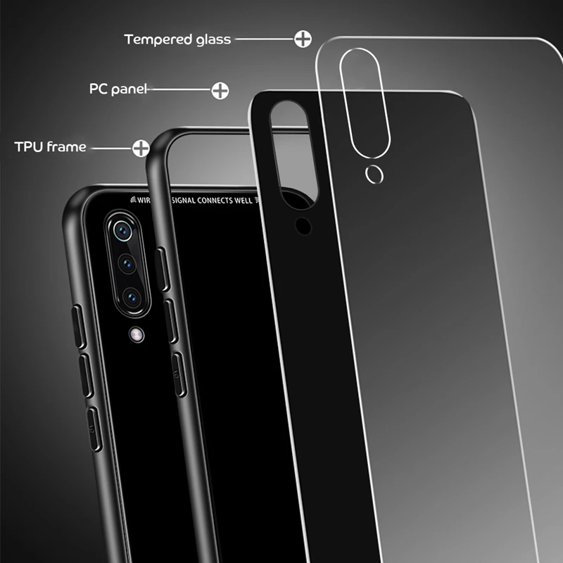 Чехол из закаленного стекла для телефона Xiaomi Mi 8 Lite Mi6 A1 A2 5X 6X Mix2S Max3 Pocophone F1 задняя