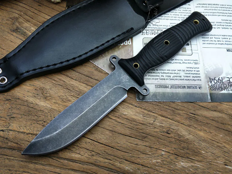 Black blade LCM66 охотничий нож, тактические маленькие фиксированные ножи, D2 Сталь, G10 ручка, нож для выживания, походный портативный открытый прямой нож, инструмент - Цвет: Black blade