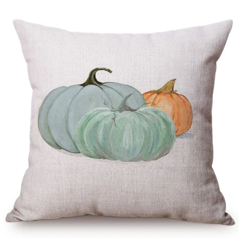 Желтая Тыква Акварельная наволочка для осени урожая благодарения домашняя