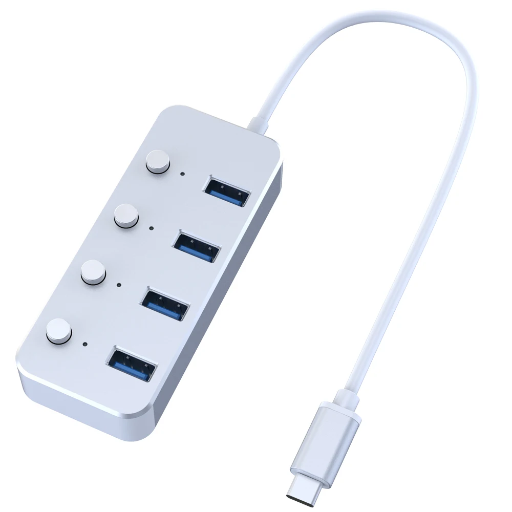 Usb-концентратор 4-портовый концентратор Leadzoe Type C разветвитель с индивидуальным