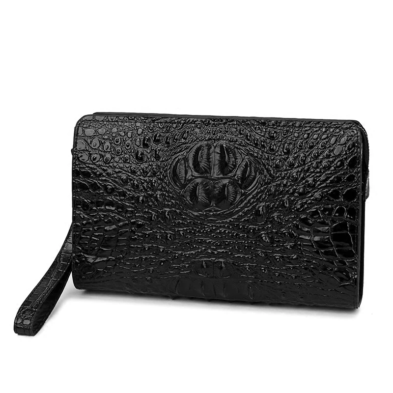 Кошелек мужской из натуральной кожи с узором под кожу крокодила|Мужские