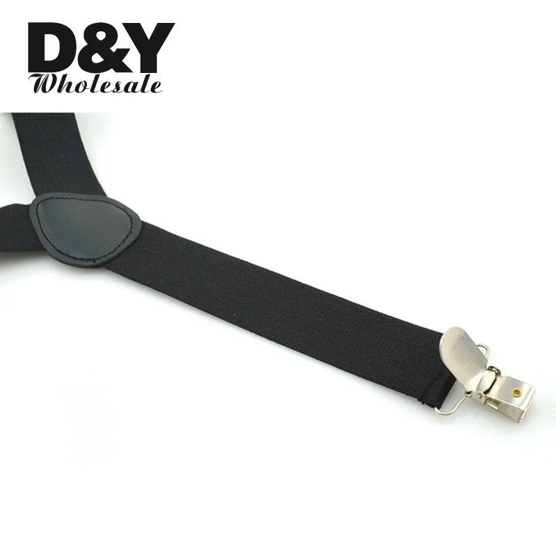 Мужские подтяжки унисекс на застежке Эластичные 3 5 см черные y образные для брюк