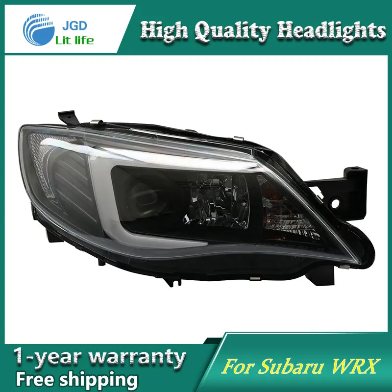 Автомобильный Стильный чехол для фары для Subaru WRX STI 2009-2012, светодиодный фонарь, DRL Объектив, двойной луч, биксенон, HID