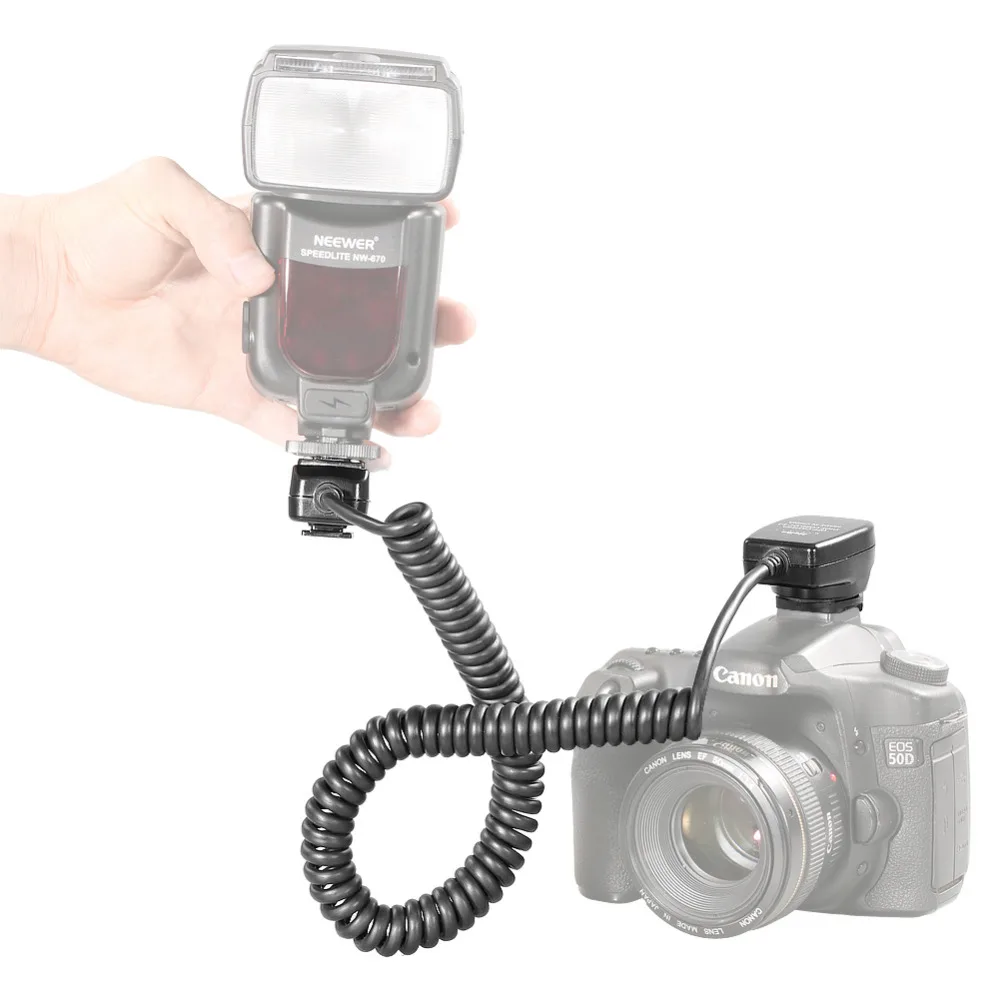 Neewer TTL вспышка Speedlite шнур для Canon DSLR 800D/750D/700D/650D/600D/7D2/6D2/6D/5D4/5D3/5D2/5DS/1D4/1D3/100D/80D|for canon|camera