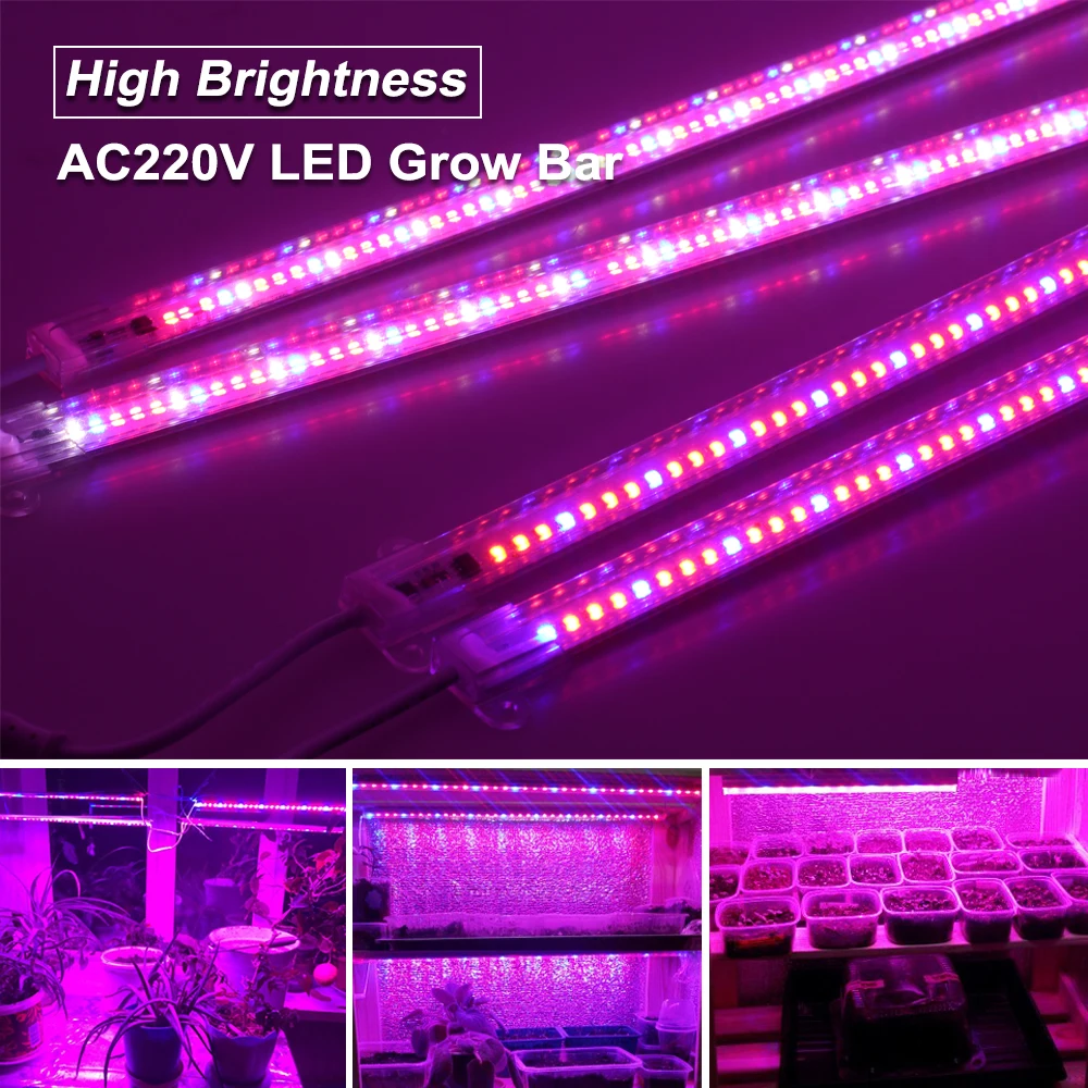 LED Grow Light AC220V High Luminous Efficiency Grow Light Tube IP67 Waterproof for Indoor or Outdoor plants growing