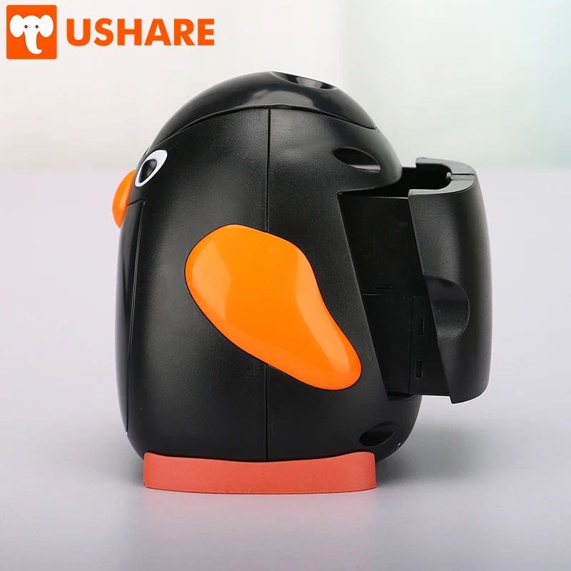 USHARE Kawaii Penguin электрическая точилка для карандашей настольная Студенческая