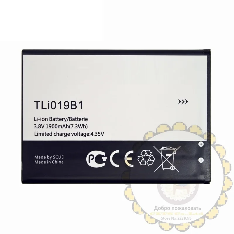 Новый аккумулятор TLi019B1 TLi019B2 1900mAh 3 8 V для ALCATEL Onetouch OT991 6010 мобильный телефон + трек