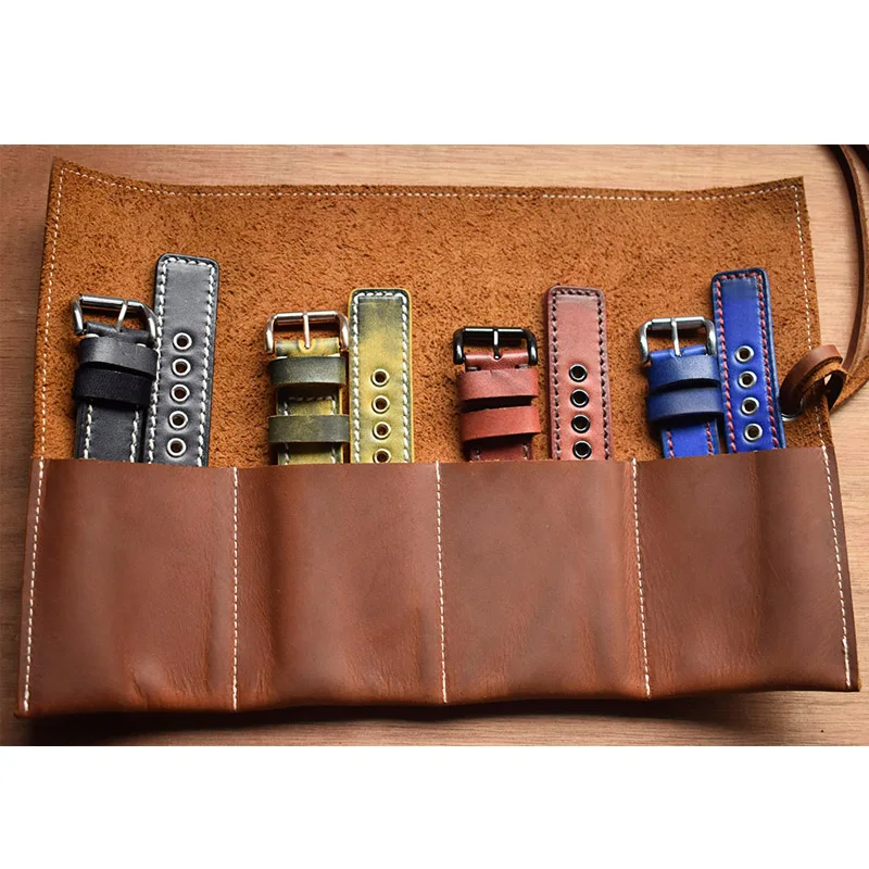 Onthelevel New Watch Strap 18mm 20mm 22mm 24mm High Quality Genuine Leather Watchband Red Black Blue Wrist Belt Bracelet #D